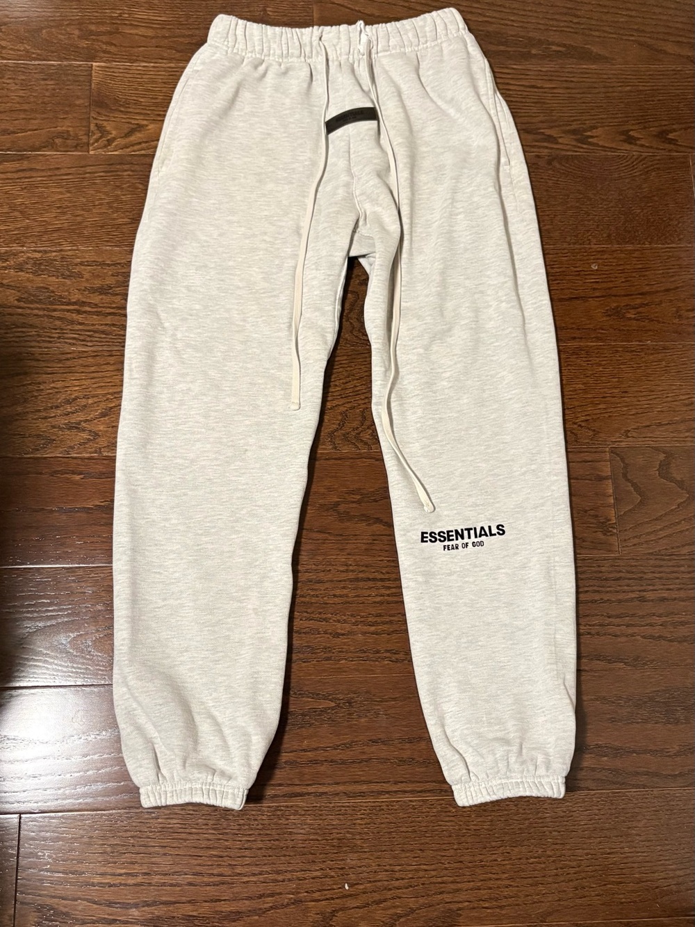 Essentials Men's Cream Jogger Sweatpants with Logo